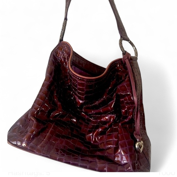 Brighton Handbags - BRIGHTON CHER COLLECTION CHERIE GUAVABERRY PATENT LEATHER SHOULDER HANDBAG